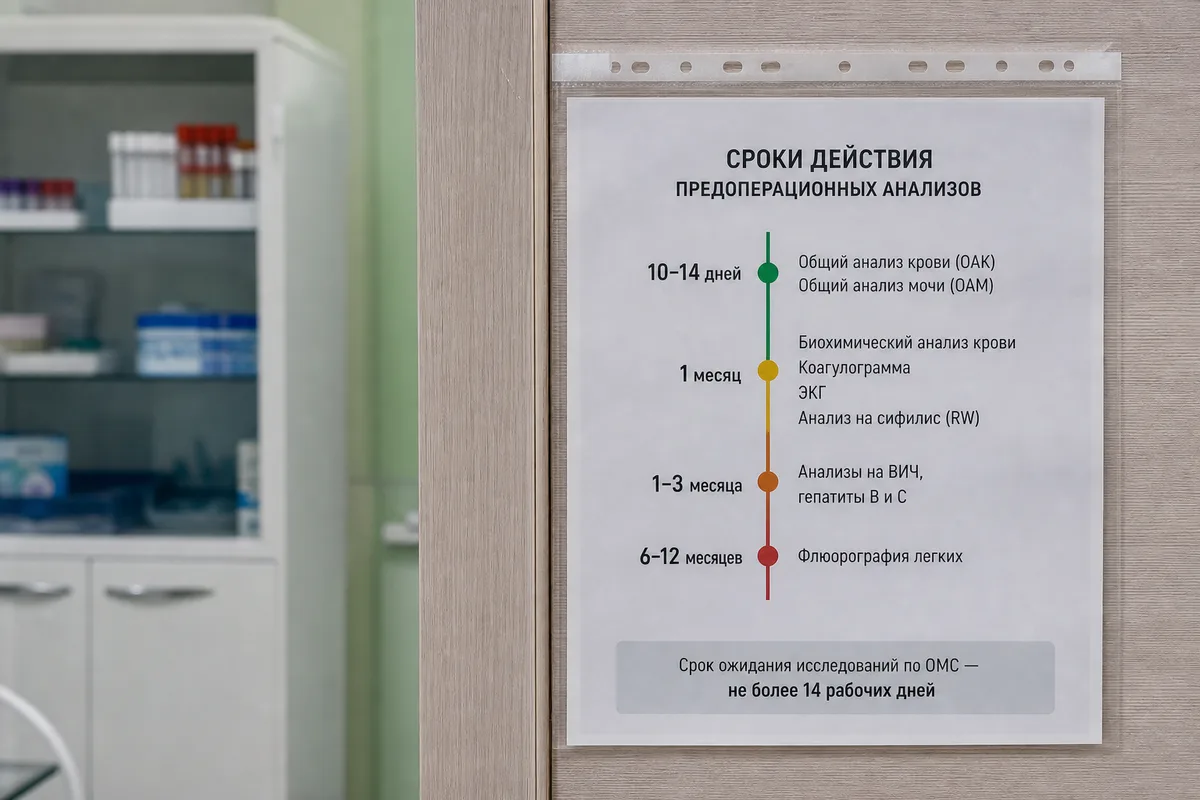 Бесплатные анализы перед операцией по ОМС: полный перечень и защита от навязанных услуг